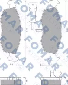 FOMAR FRICTION fo478581 -  Комплект тормозных колодок, дисковый тормоз